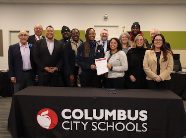 Columbus Board of Education with OAPSE representatives